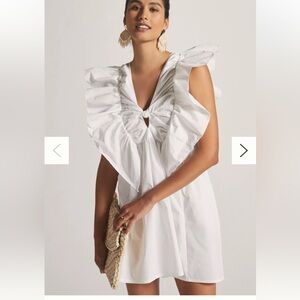 Blue Tassel - Ruffled Waistless Mini Dress